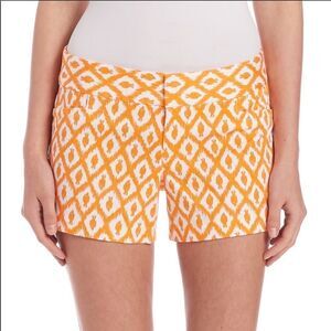 LILLY PULITZER | Orange & White Fish Print Ellie Shorts Women’s Size 00